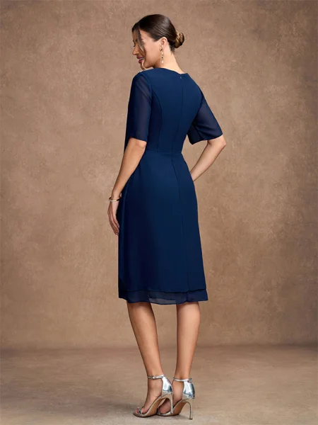 Sheath/Column Chiffon...