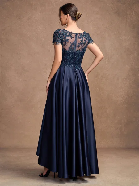 A-line Scoop Short Sleeves...