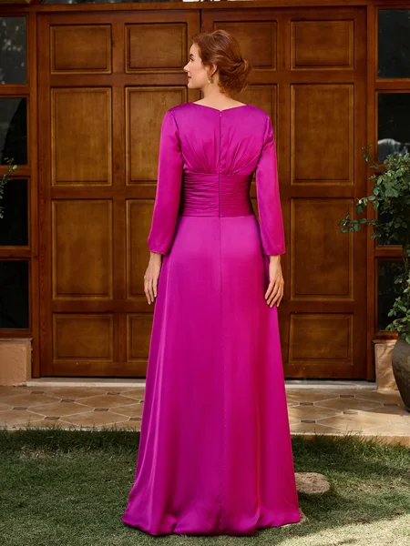 A-line V-neck 3/4 Sleeves...