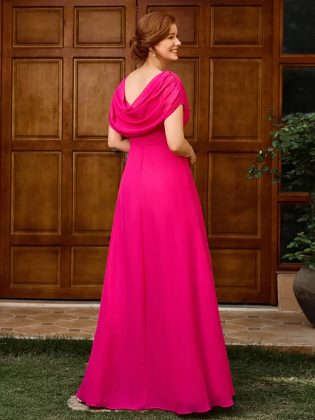 A-line Scoop Short Sleeves...