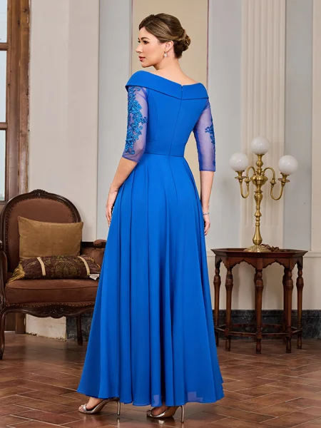 A-line V-neck 3/4 Sleeves...