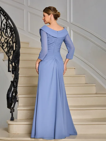 A-line V-neck 3/4 Sleeves...