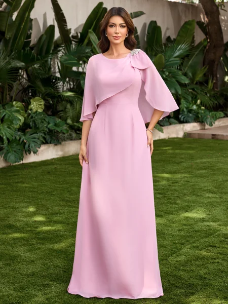 A-line Scoop 1/2 Sleeves...