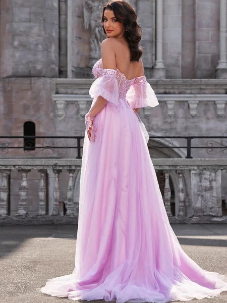 A-line Sweetheart Long...