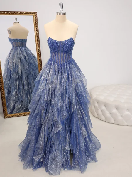 A-line Straight Cascading...