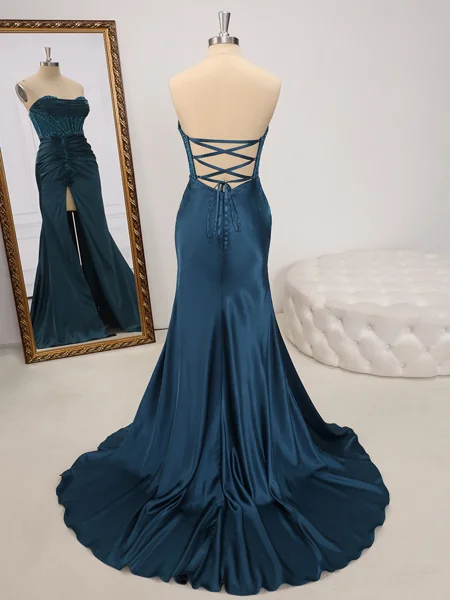 Sheath Sweetheart Pleated...