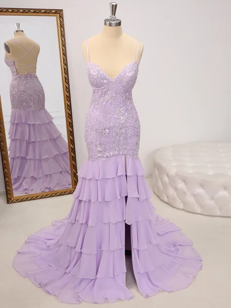 Sheath V-neck Appliques...