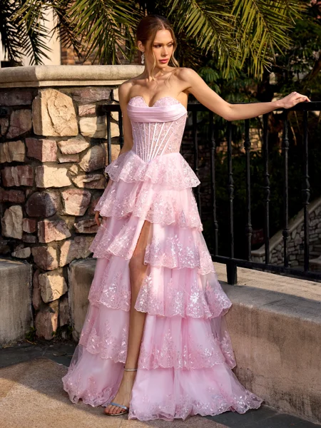 A-line Sweetheart Appliques...