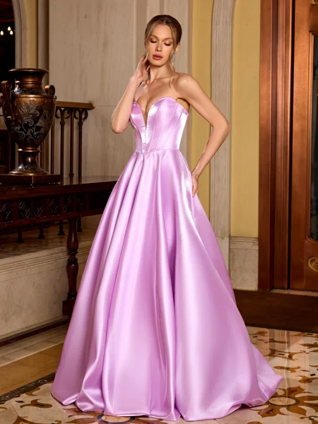 A-line Sweetheart Sweep...