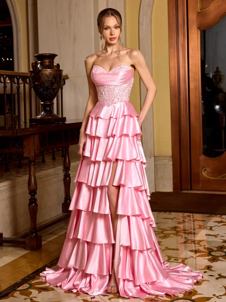 A-line Sweetheart Appliques...