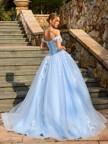 Ball-Gown Off-the-Shoulder...