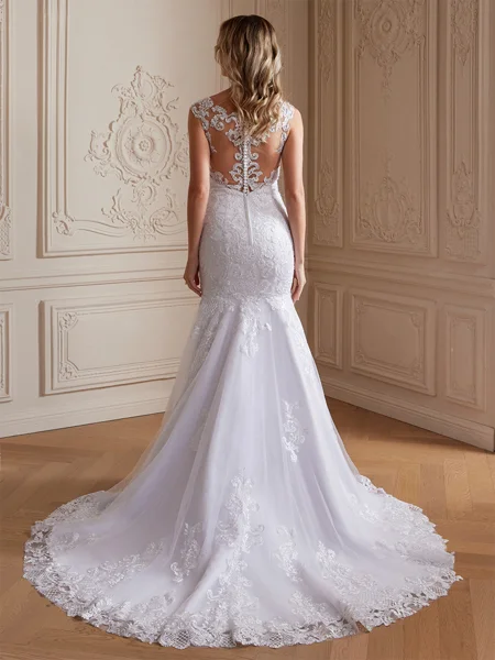 Trumpet/Mermaid Tulle Lace...