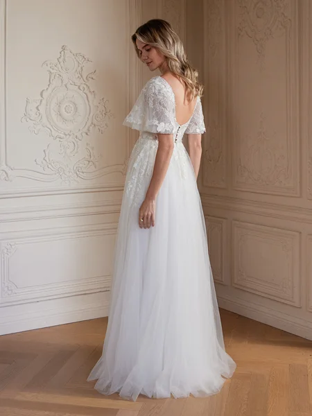 A-Line/Princess Tulle Lace...