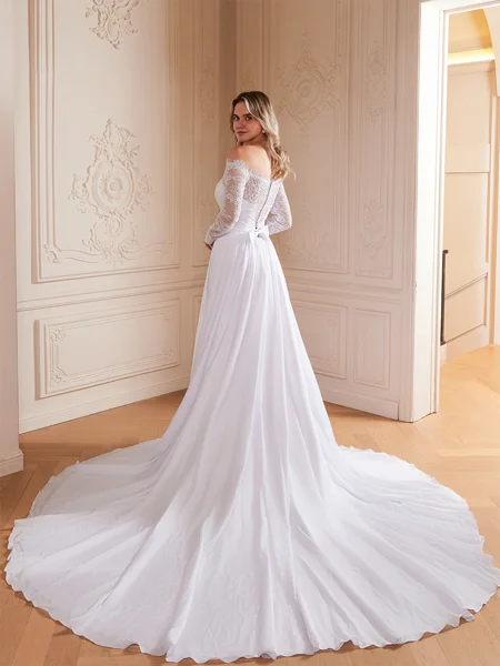 A-Line/Princess Satin...