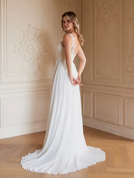 A-Line/Princess Chiffon...