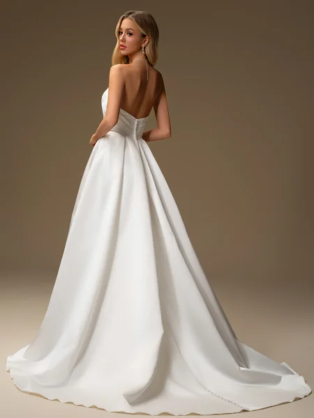 A-line Straight Pleated...