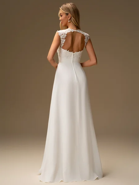 A-line Sweetheart Appliques...