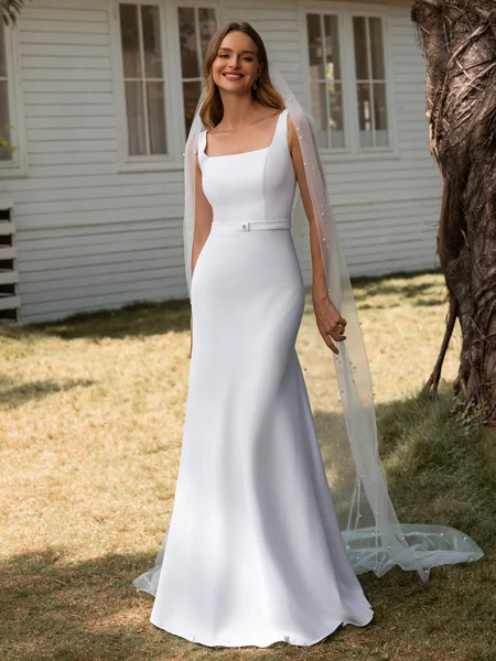 Sheath Square Floor-Length...