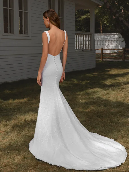 Sheath V-neck Appliques...