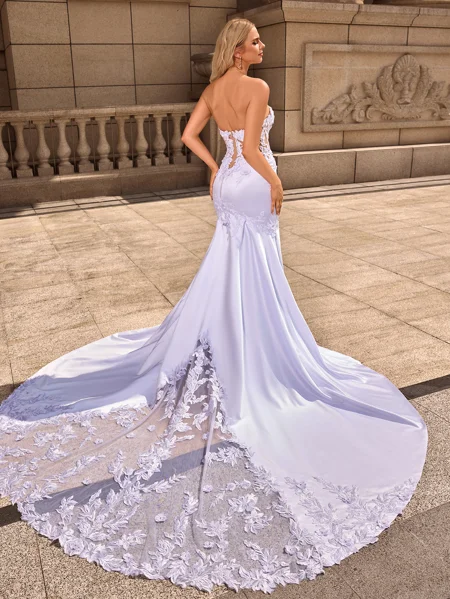 Sheath/Column Satin...