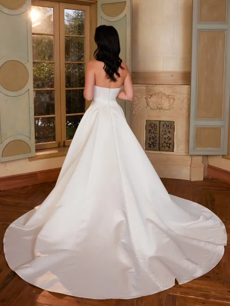 A-line Sweetheart Pleated...