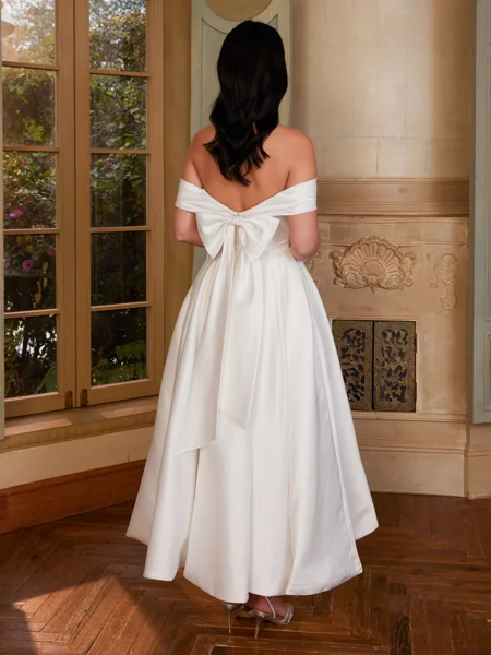 A-line Off-the-Shoulder Bow...