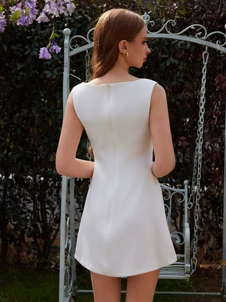 Sheath Square Short/Mini Dress