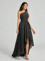 A-line/Princess One-Shoulder Asymmetrical Sleeveless Chiffon Bridesmaid Dress