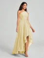 A-line/Princess One-Shoulder Asymmetrical Sleeveless Chiffon Bridesmaid Dress