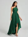A-line/Princess One-Shoulder Asymmetrical Sleeveless Chiffon Bridesmaid Dress