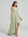 A-line/Princess One-Shoulder Asymmetrical Sleeveless Chiffon Bridesmaid Dress