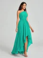 A-line/Princess One-Shoulder Asymmetrical Sleeveless Chiffon Bridesmaid Dress