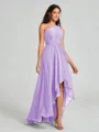 A-line/Princess One-Shoulder Asymmetrical Sleeveless Chiffon Bridesmaid Dress
