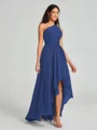 A-line/Princess One-Shoulder Asymmetrical Sleeveless Chiffon Bridesmaid Dress