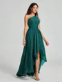 A-line/Princess One-Shoulder Asymmetrical Sleeveless Chiffon Bridesmaid Dress