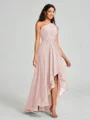 A-line/Princess One-Shoulder Asymmetrical Sleeveless Chiffon Bridesmaid Dress