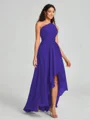 A-line/Princess One-Shoulder Asymmetrical Sleeveless Chiffon Bridesmaid Dress