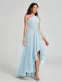 A-line/Princess One-Shoulder Asymmetrical Sleeveless Chiffon Bridesmaid Dress