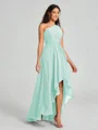 A-line/Princess One-Shoulder Asymmetrical Sleeveless Chiffon Bridesmaid Dress