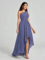 A-line/Princess One-Shoulder Asymmetrical Sleeveless Chiffon Bridesmaid Dress