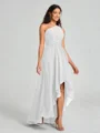 A-line/Princess One-Shoulder Asymmetrical Sleeveless Chiffon Bridesmaid Dress