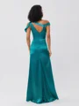 Sheath/Column Charmeuse Ruched One-Shoulder Sleeveless Floor-Length Bridesmaid Dresses