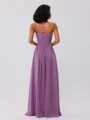 A-Line/Princess Chiffon Ruched V-neck Sleeveless Floor-Length Bridesmaid Dresses