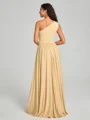 A-Line/Princess One-Shoulder Floor-Length Sleeveless Jersey Bridesmaid Dress