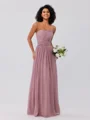 A-Line/Princess Chiffon Ruffles Strapless Sleeveless Floor-Length Bridesmaid Dresses