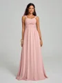A-Line/Princess Straps Floor-Lengt Sleeveless Chiffon Bridesmaid Dress