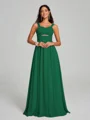A-Line/Princess Straps Floor-Lengt Sleeveless Chiffon Bridesmaid Dress