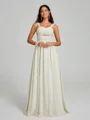 A-Line/Princess Straps Floor-Lengt Sleeveless Chiffon Bridesmaid Dress