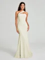 Sheath/Column One-Shoulder Floor-Length Sleeveless Stretch Crepe Bridesmaid Dress