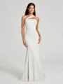 Sheath/Column One-Shoulder Floor-Length Sleeveless Stretch Crepe Bridesmaid Dress
